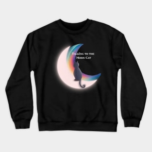 Cat on the Moon Crewneck Sweatshirt